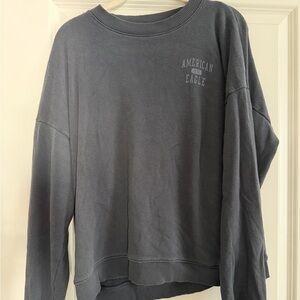 American Eagle Outfitters Women's Charcoal Crew Neck Sweater